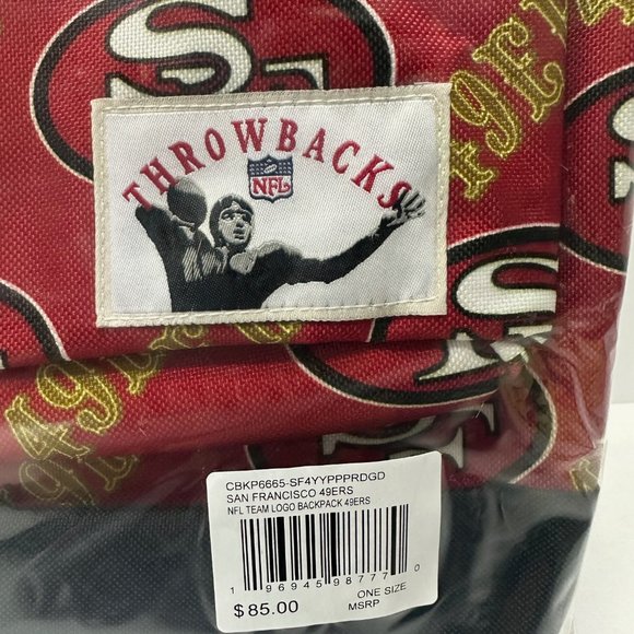 Mitchell and Ness San Francisco 49ERS NFL TEAM LOGO BACKPACK - Picture 3 of 5